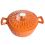Beliani Cast Iron Pot CASTINO Orange 4