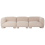 Beliani Modular Sofa 3 Seater MJALBI Beige Boucle 4