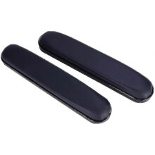 (Blue Leather handrail, Short) Universal arm pads for wheelchair - 2pcs padded leather armrest cushions