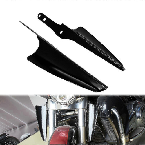 (Wind Deflector) Harley Road Classic wind deflectors with chrome fork-mount