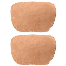 (Brown 2 Pieces) Mercedes S Class Adjustable Headrest Pillow - Soft Neck Comfort Cushion