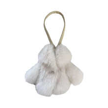 Pluche poppenkleding sleutelhanger voor rugzakken tas-Melkwit