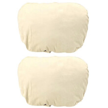 (Beige 2 Pieces) Mercedes S Class Adjustable Headrest Pillow - Soft Neck Comfort Cushion
