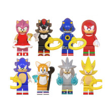 8Pcs Sonic The Hedgehog Minifigure Kid Toy Collection Buildings