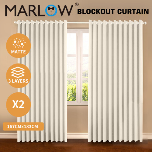 Marlow 2x Thermal Blockout Eyelet 66x72 Beige