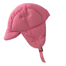 Stijlvolle en functionele polyester warme muts met-Roze Rood