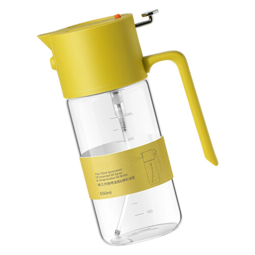 Practical Oil Sprays Bottle 550Ml Capacity With Sprays-Yellow
