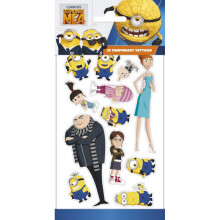 Midlertidige tatoveringer MINIONS Gru Eventyr Fødselsdagsfestival 12 stk.