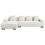Beliani Corner Sofa 4 Seater LUNGO Boucle White Right Hand 4
