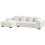 Beliani Corner Sofa 4 Seater LUNGO Boucle White Right Hand 5