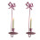 2Pcs Wall Sconces Candle Holders Metal Wall Decorations-Pink 1