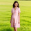 Nursing Maternity Gown Soft Cotton Blend-light pink M 6