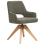 Beliani Dining Chair Swivel MORAVIA Boucle Green 4
