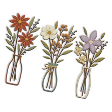 Metal Flowers Wall Decors,Minimalist Floral Wall Hanging-B396 6