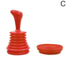 (Red/1pcs) Toilet Sink Drain Bath Plunger Heavy Duty Rubber Unblocker Bathroom