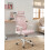Beliani Office Chair MONARCH Pastel Pink 2
