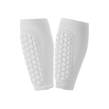 (White/S) Shin Defender Shin Guards Kids - Shindefender Mini Guards Soccer Kids