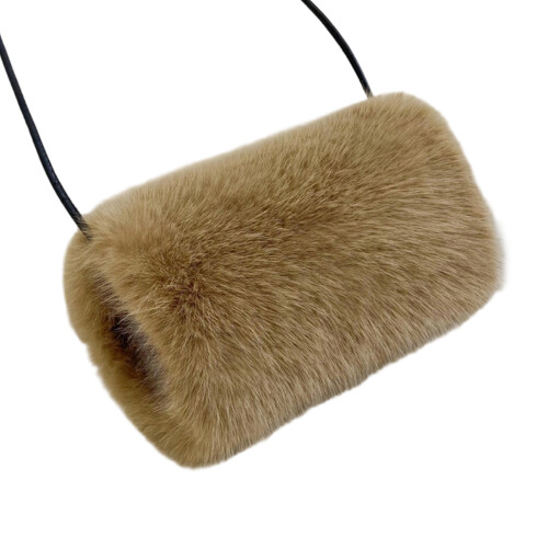 Comfortable Plush Hand Warmer Gloves Serving as Pillow-Camel