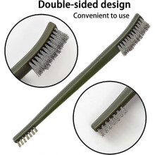 6pcs Small Wire Brush Double-ended Brass Brush Stainless Steel Wire Brush for Cleaning