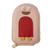 (Pink) Cute Penguins Pu Credit Card Coin Wallet High Capacity Portable Coin Purse For Women Girls