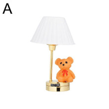 1: 12 Dollhouse Bear Table Lamp LED Dollhouse Light Decor Realistic Lamp