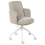 Beliani Office Chair DRYDEN Corduroy Taupe 4