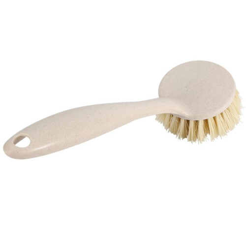 Long-handled hanging kitchen dish brush for household cleaning and versatility