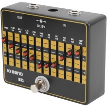 Guitar Effects, 9V DC 10 Band Slider Equalizer Guitar Booster Pedal, Guitar Accessories for Beginners or Musicians