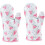 pair of thick, heat-resistant kitchen gloves 1