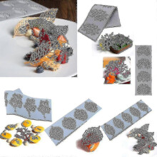 5pcs/set Coral Leaf Lace Mat Cake Mold Sugar Craft Silicone Pad Fondant Mould