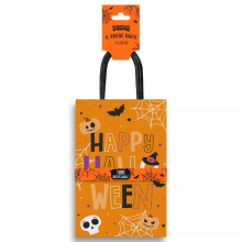 Halloween 6 Pack Treat Paper Bags, Spooky Designs, Ages 3+