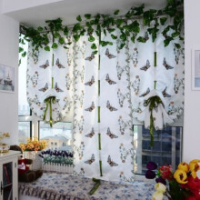 Curtain - Embroidered Butterfly Tulle - 100x80CM - White - Sheer Interior Curtain