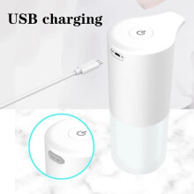 350ML Automatic Touchless Soap Dispenser USB Charging Smart Infrared Sensor Foam Machine - White