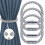 Magnetic curtain ties - Silver - 4 pieces - Creative design - Indoor use 1