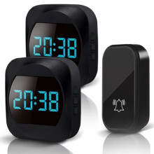 Wireless Doorbell - YIKXIULF - IP44 Waterproof - 150M Range - 38 Melodies - LED Display