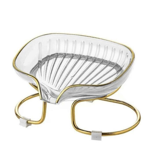 Soap dish - Draining soap dish made of PS material - Single layer - Transparent