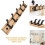 CARRETT Wall-Mounted Coat Rack - 5 Hooks - Bamboo - Black - Contemporary Design 1