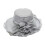 Sun hat - Women's - Grey - Wide brim - Removable bow tie - Adjustable size 1