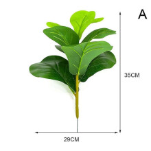 Artificial Fig Violin Leaf Faux Plants Green Shrub Outdoor
