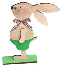 Wooden Easter Bunnies, Desktop Bunny Ornament, Handmade Wooden Decoration for Home, Shop, Office Decor