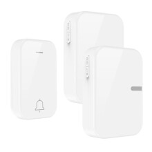 Wireless self-generating electric doorbell 433, battery-free, high volume, long range, single to double doorbell, black