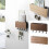 simple decorative retro key holder, rear storage rack, small wall hook, space-saving, easy installation, black 1
