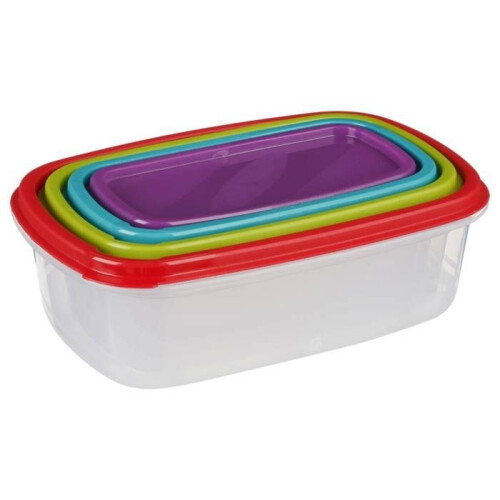 4 "Colors" plastic storage boxes - 5 five simply smart