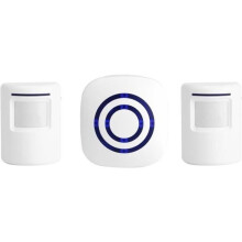 NAKESHOP Wireless Infrared Motion Sensor Detector, 1 Front Door Alarm Receiver and 2 Transmitters #1