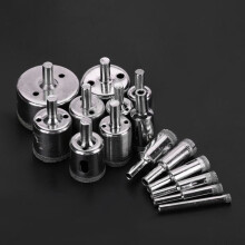 Fdit 15-piece hole saw drill bit set, 6-50mm diamond-coated core drill bit for ceramic tiles