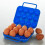 Egg box - ALUMINUM AND PLASTIC - 12 compartments - Blue - Rectangular - For children 1