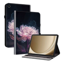 Case for Samsung Galaxy Tab A9+/A9 PLUS 11", Protective Folio Tablet Cover, Multi-Angle Display (Purple Peonies)
