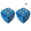 2 X Black Car Soft Spotty Furry Fluffy Hanging Mirror Dice 1