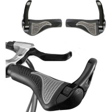 Ergonomic Bicycle Handlebar Grips, 1 Pair Non-Slip MTB Grips in Rubber and Aluminum Cornet Bicycle Grip