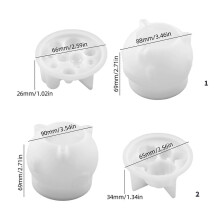 Flexible Hand-Making Pumpkin Jar Mold Silicone Texture for Resin Crafts Halloween Projects and Holiday Decorations